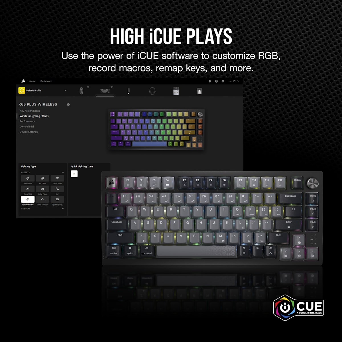 Corsair K65 Plus Wireless 75% RGB Mechanical Gaming Keyboard — фото 7