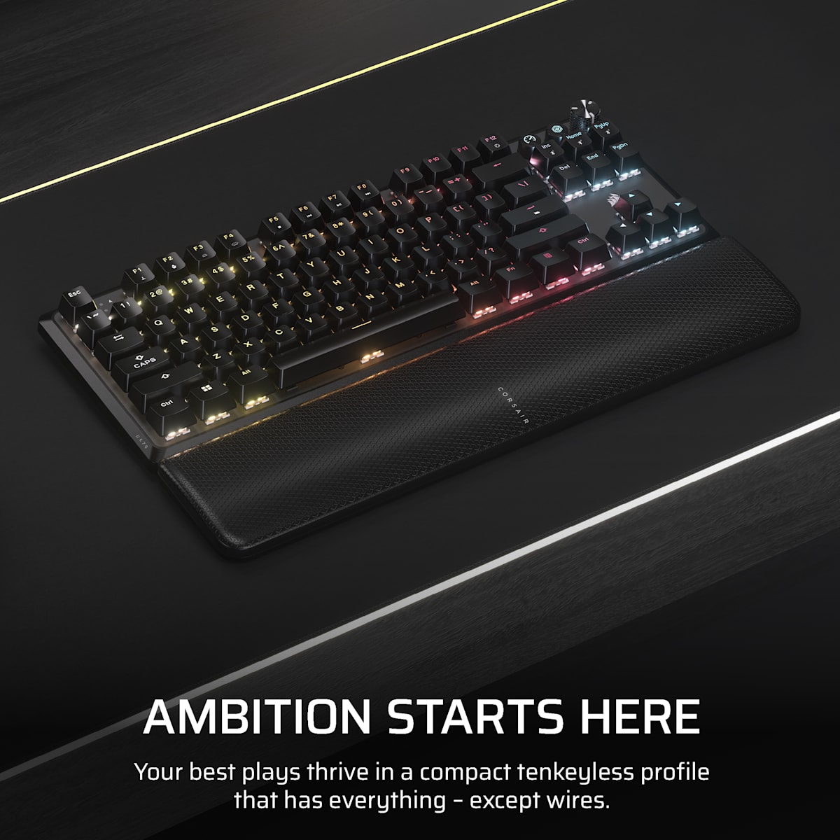 Corsair K70 Core Tkl Wireless Rgb Mechanical Gaming Keyboard, цвет: Красный — фото 2