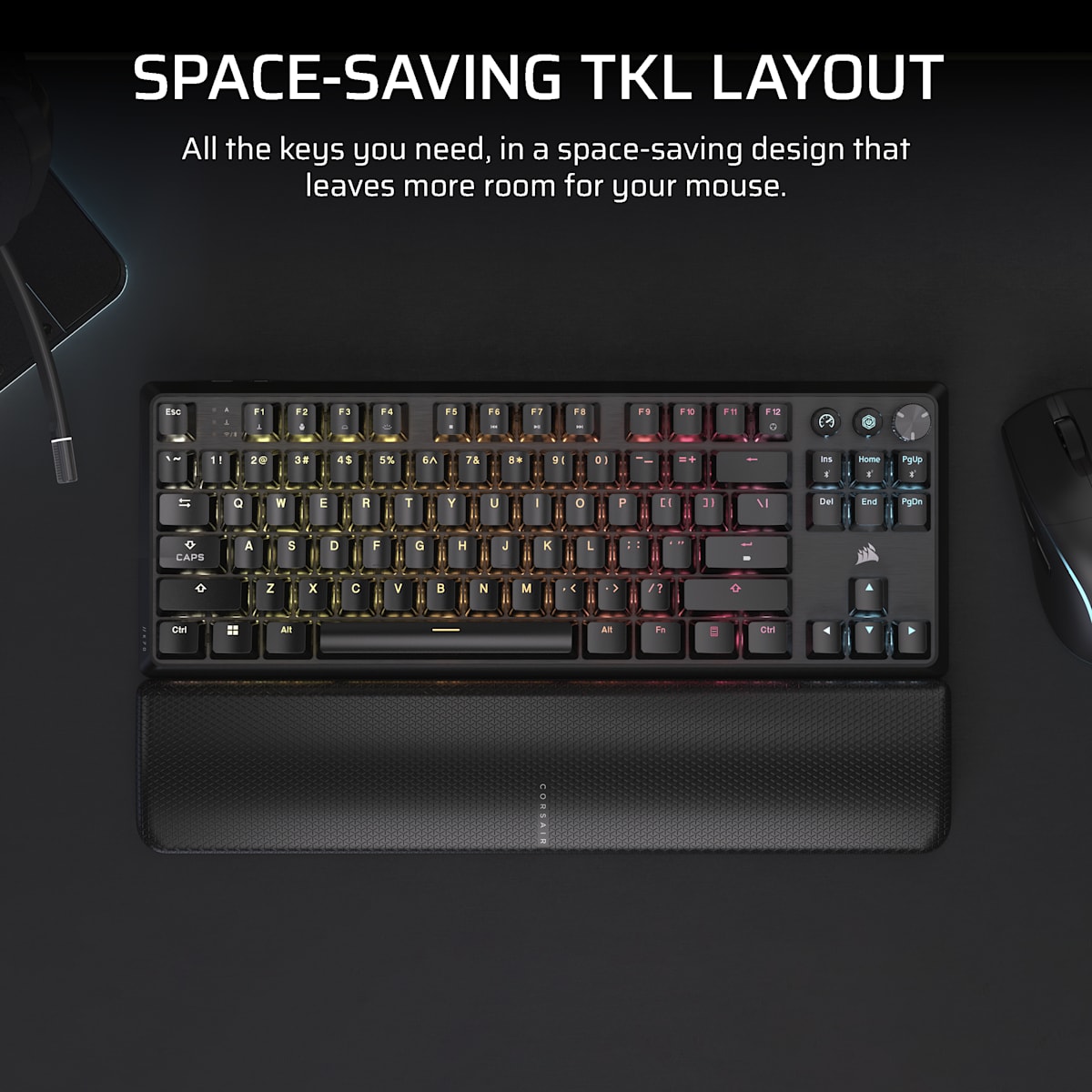 Corsair K70 Core Tkl Wireless Rgb Mechanical Gaming Keyboard, цвет: Красный — фото 3
