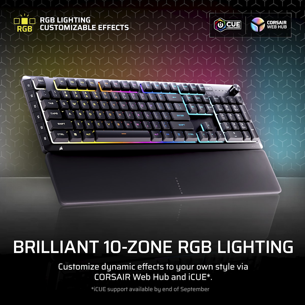 Corsair Skiff 100 Plus Gaming Keyboard, цвет: Na - North American Layout — фото 5