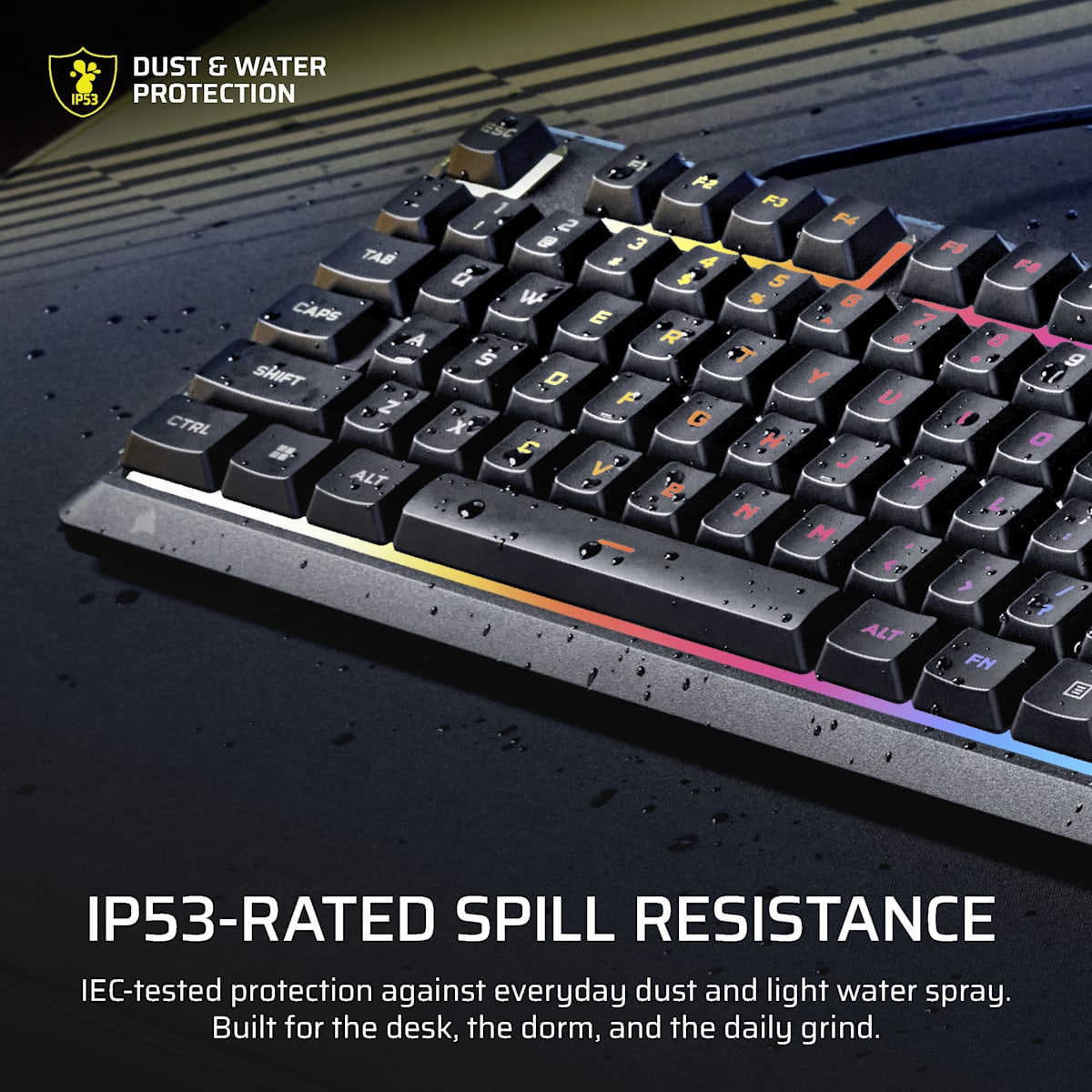 Corsair Skiff 100 Plus Gaming Keyboard, цвет: Na - North American Layout — фото 6