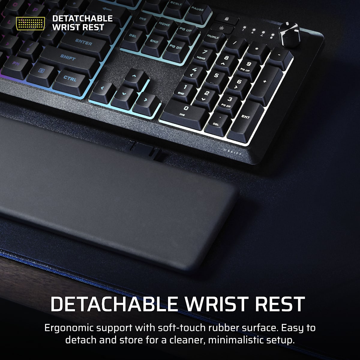 Corsair Skiff 100 Plus Gaming Keyboard, цвет: Na - North American Layout — фото 7