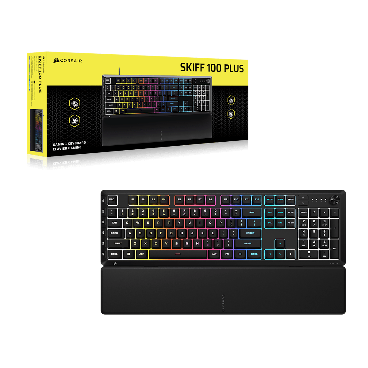 Corsair Skiff 100 Plus Gaming Keyboard, цвет: Na - North American Layout — фото 9