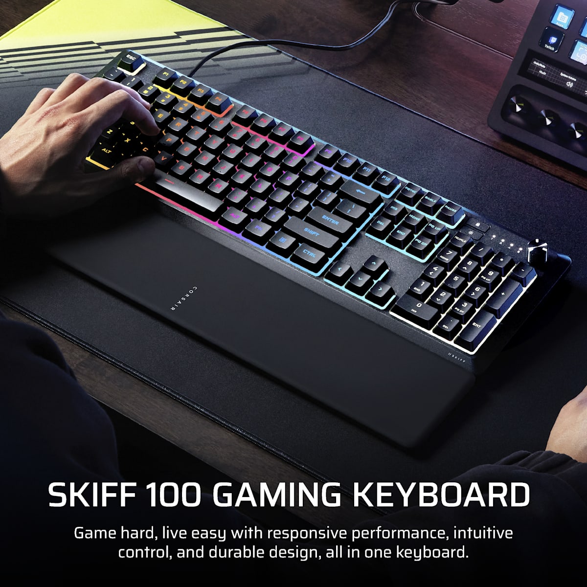 Corsair Skiff 100 Gaming Keyboard, цвет: Na - North American Layout — фото 2