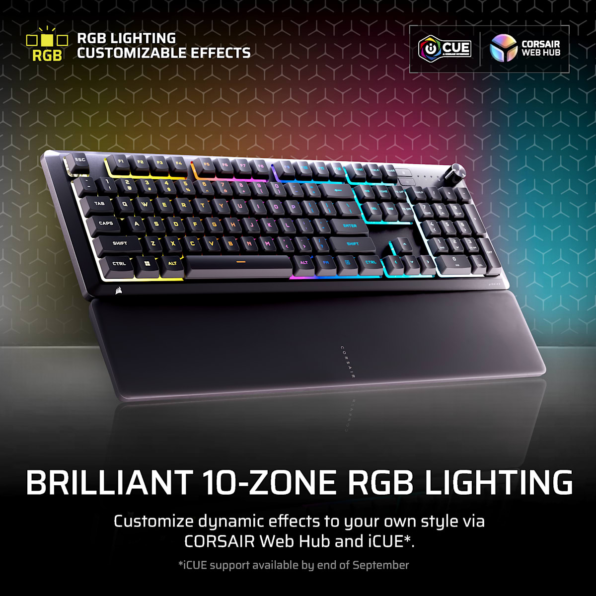 Corsair Skiff 100 Gaming Keyboard, цвет: Na - North American Layout — фото 4