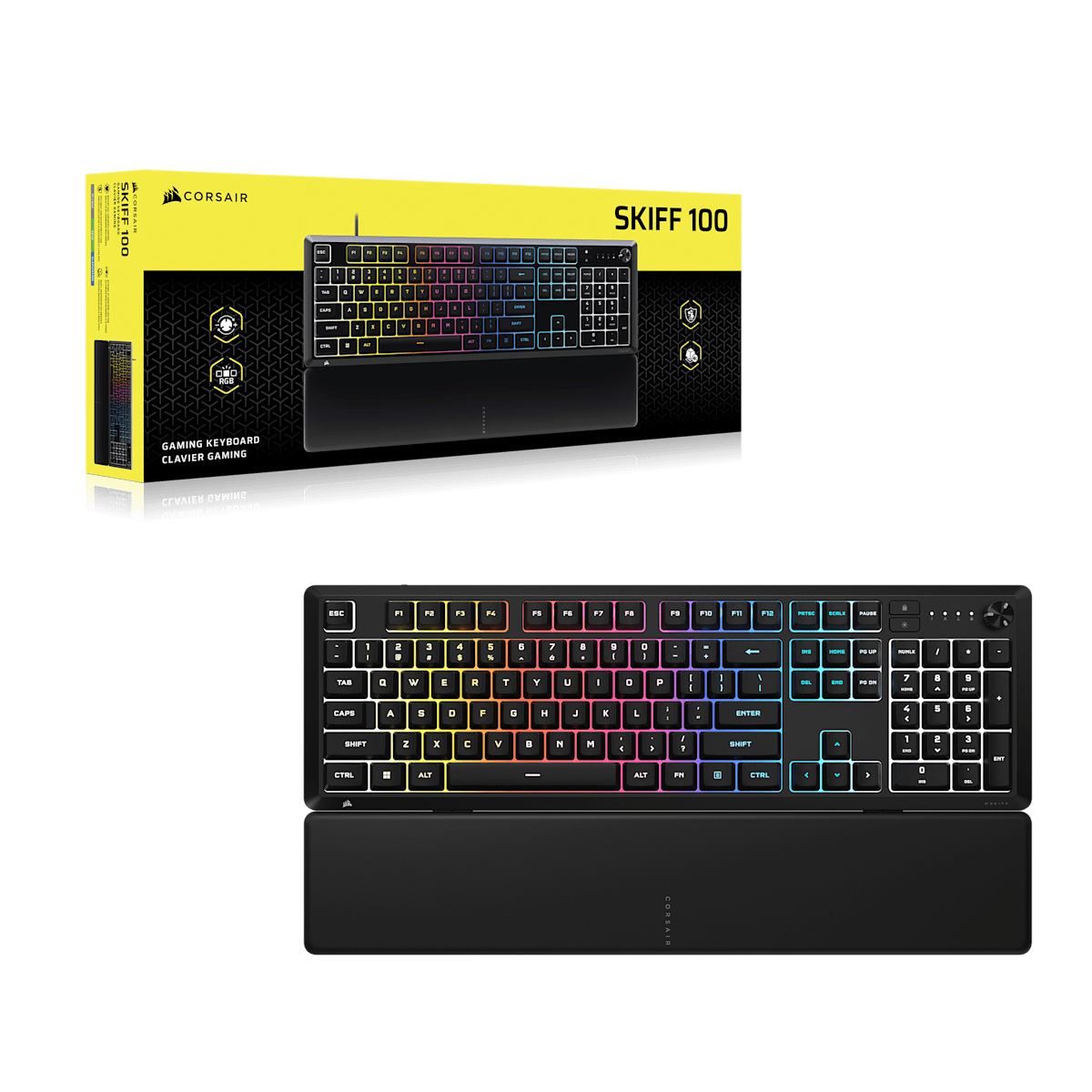 Corsair Skiff 100 Gaming Keyboard, цвет: Na - North American Layout — фото 8