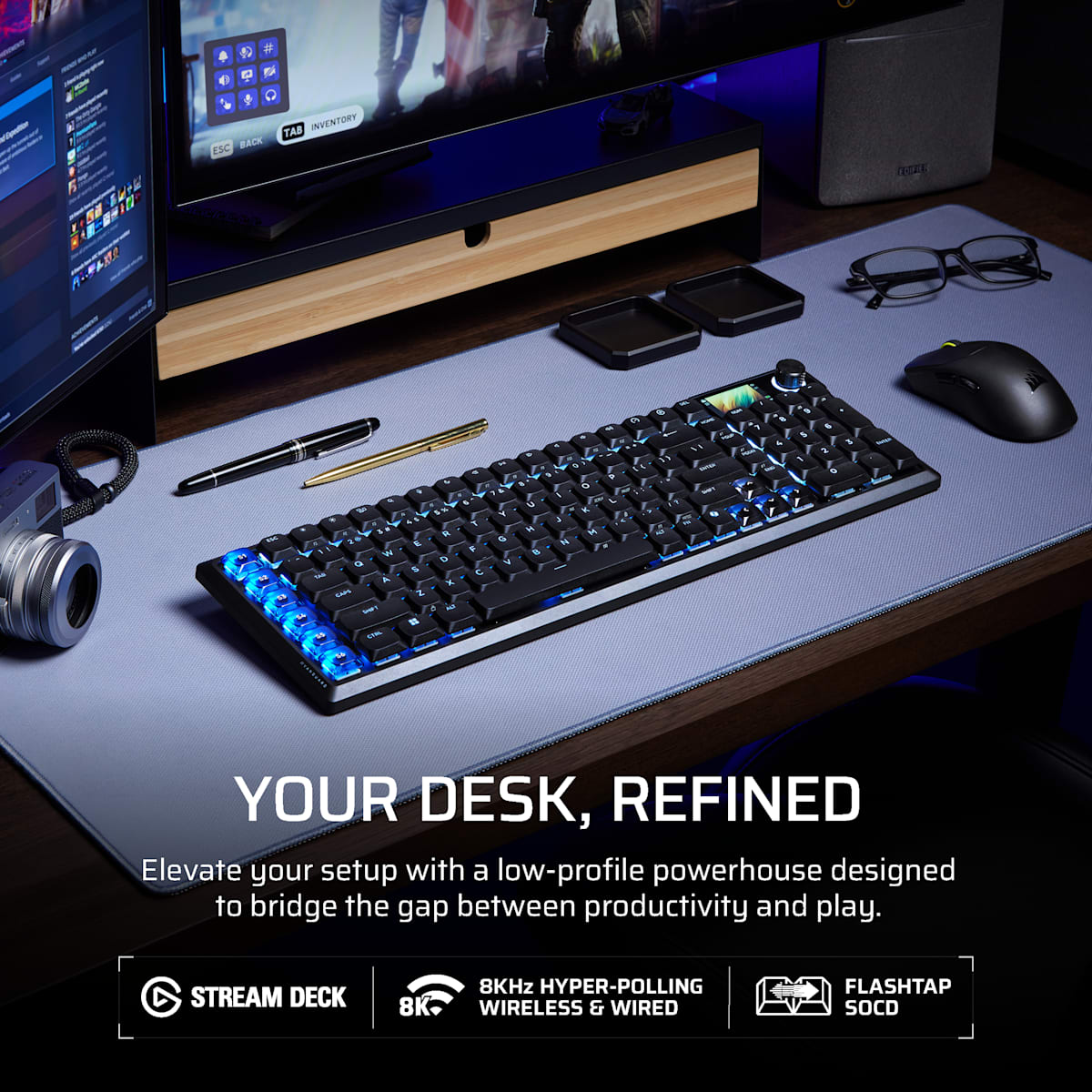 Corsair Vanguard Air 99 Wireless Optical-Mechanical Gaming Keyboard, цвет: Чёрный — фото 3