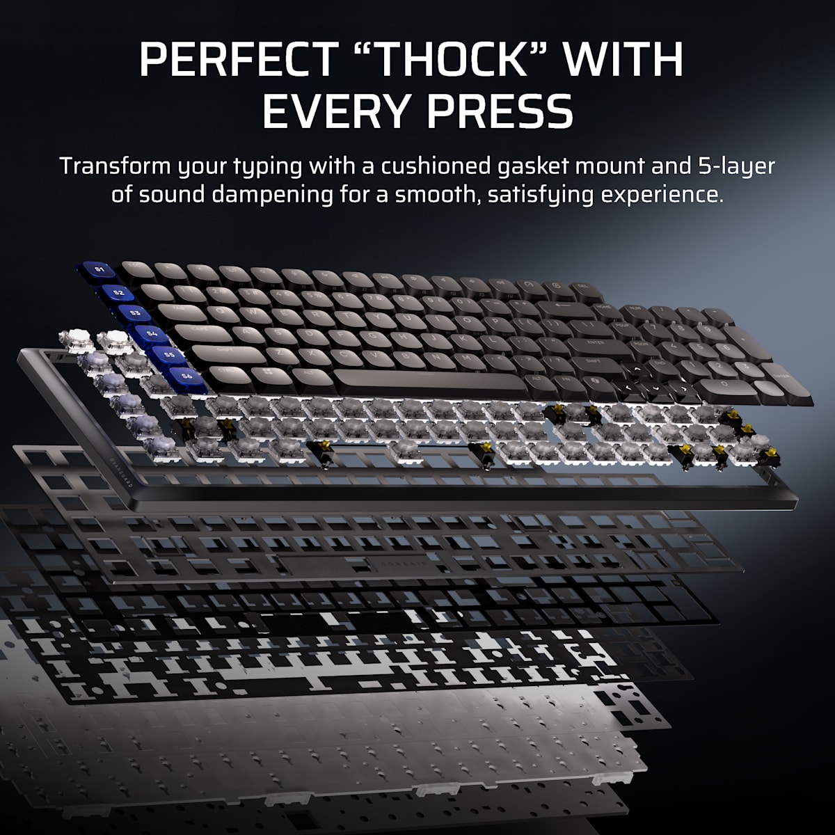 Corsair Vanguard Air 99 Wireless Optical-Mechanical Gaming Keyboard, цвет: Чёрный — фото 8