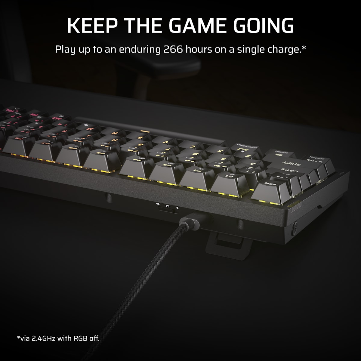 Corsair K65 Plus Wireless Tactile 75% RGB Mechanical Gaming Keyboard — фото 7