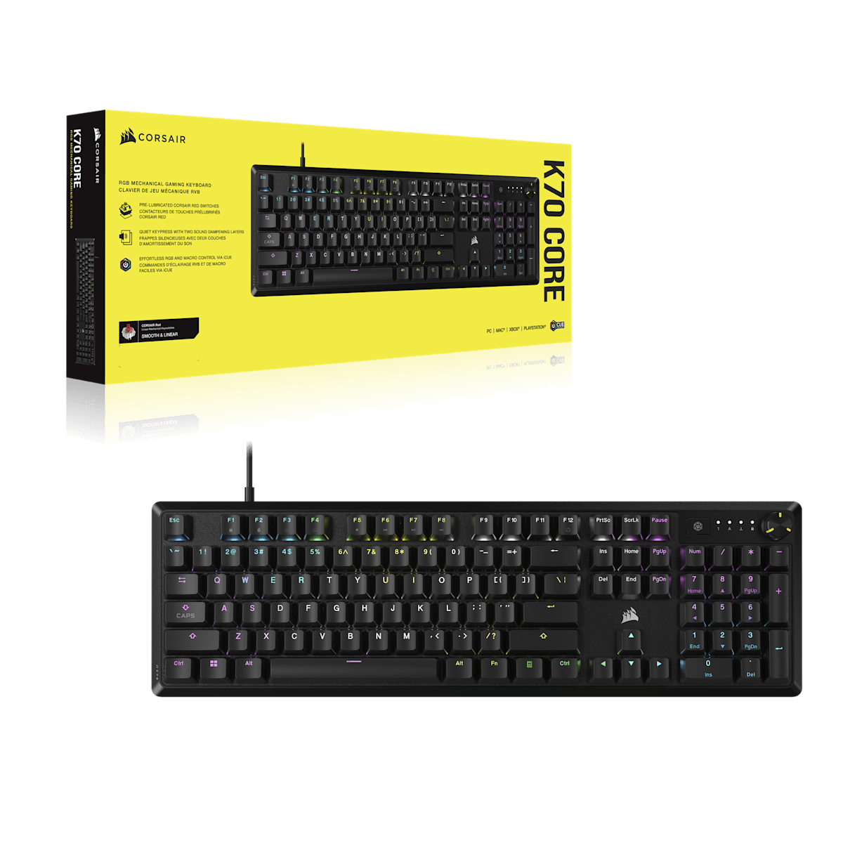 Corsair K70 Core Rgb Mechanical Gaming Keyboard, цвет: Чёрный — фото 8