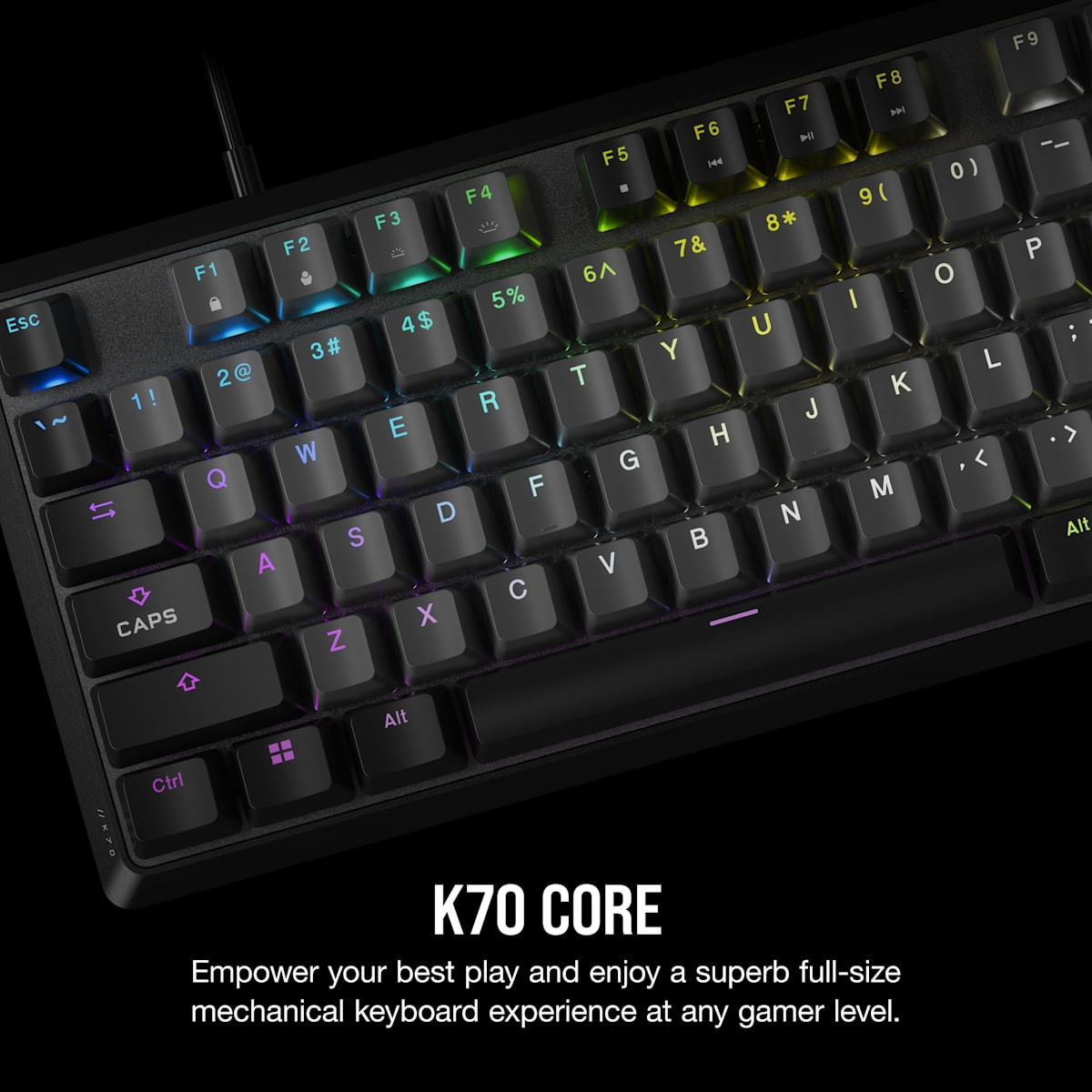 Corsair K70 Core Rgb Mechanical Gaming Keyboard — Steel Grey, цвет: Стальной серый — фото 2