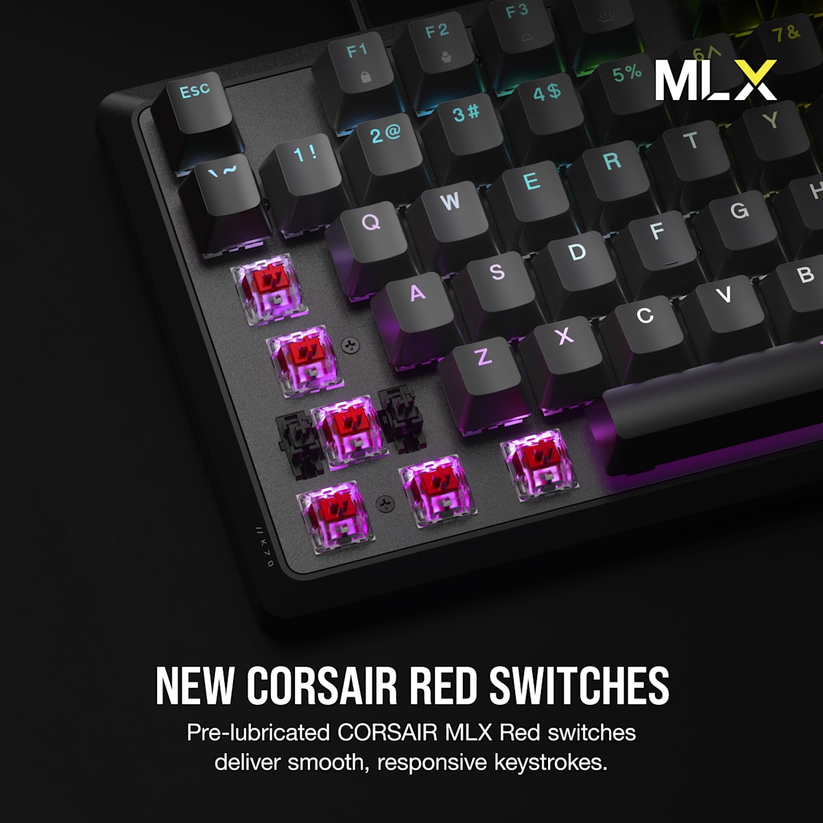Corsair K70 Core Rgb Mechanical Gaming Keyboard — Steel Grey, цвет: Стальной серый — фото 3