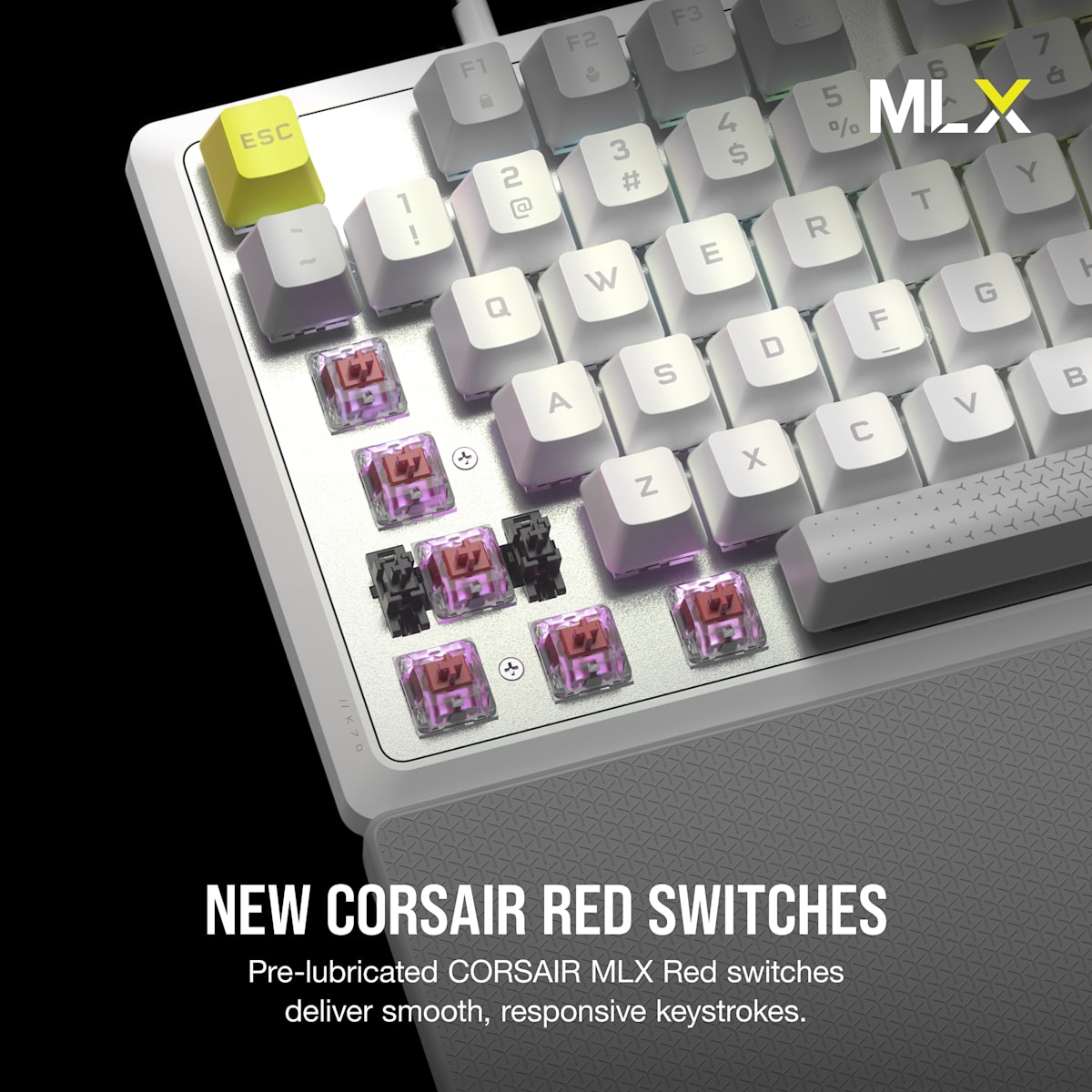 Corsair K70 Core SE RGB Mechanical Gaming Keyboard with Palm Rest, цвет: Белый — фото 3