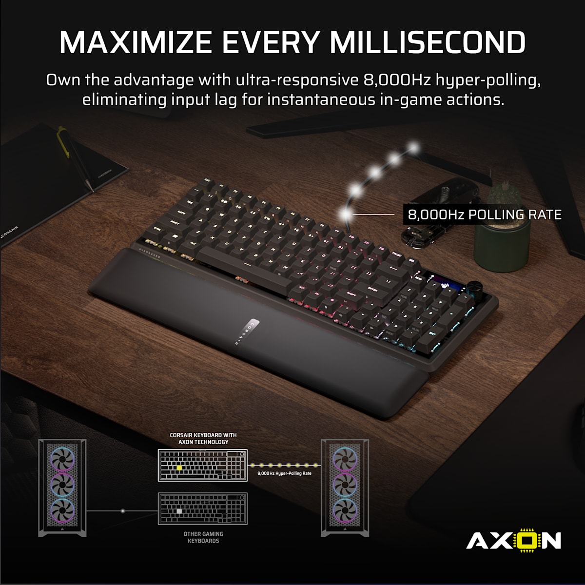 Corsair Vanguard 96 Mechanical Gaming Keyboard, цвет: Чёрный, вариант 1 — фото 3
