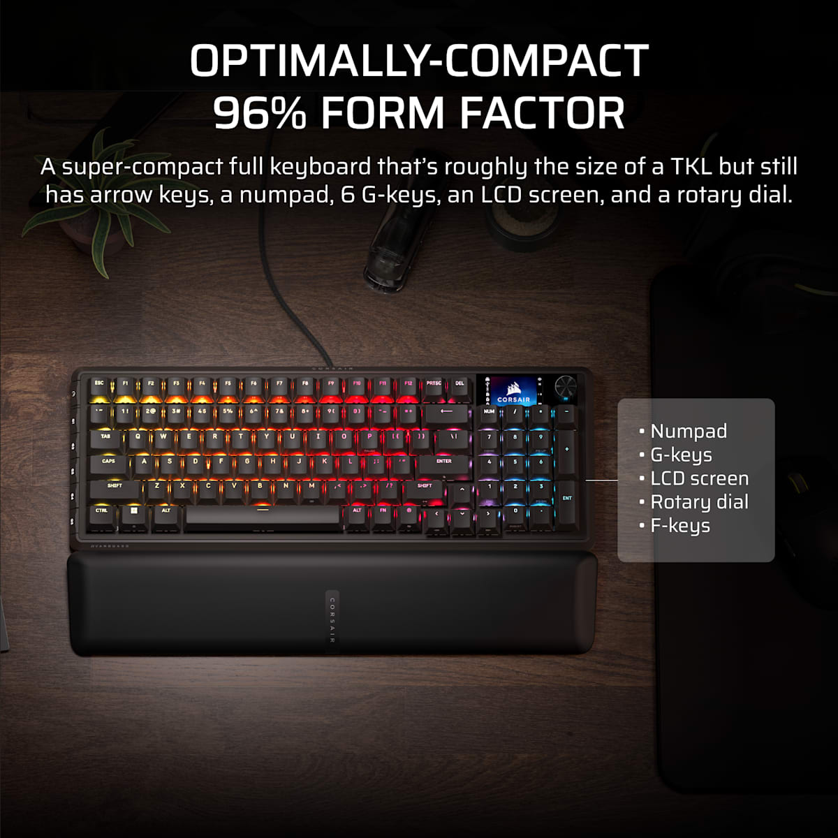 Corsair Vanguard 96 Mechanical Gaming Keyboard, цвет: Чёрный, вариант 1 — фото 4