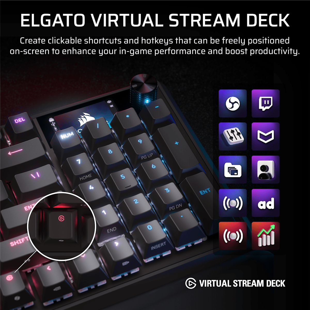 Corsair Vanguard 96 Mechanical Gaming Keyboard, цвет: Чёрный, вариант 1 — фото 8