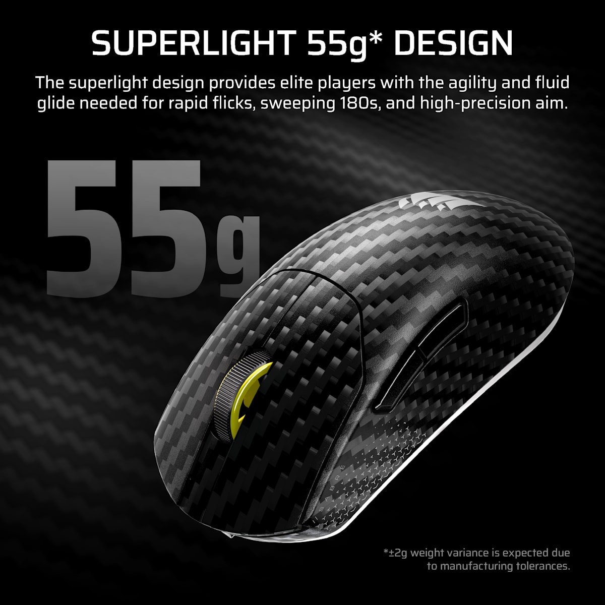 Corsair Sabre v2 Pro Carbon Fiber Wireless Gaming Mouse – Black — фото 4