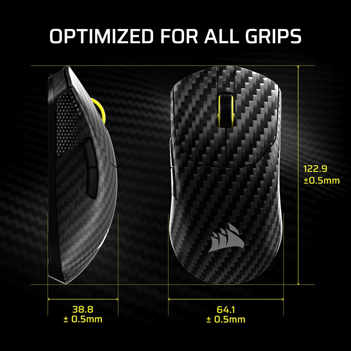 Corsair Sabre v2 Pro Carbon Fiber Wireless Gaming Mouse – Black — фото 10