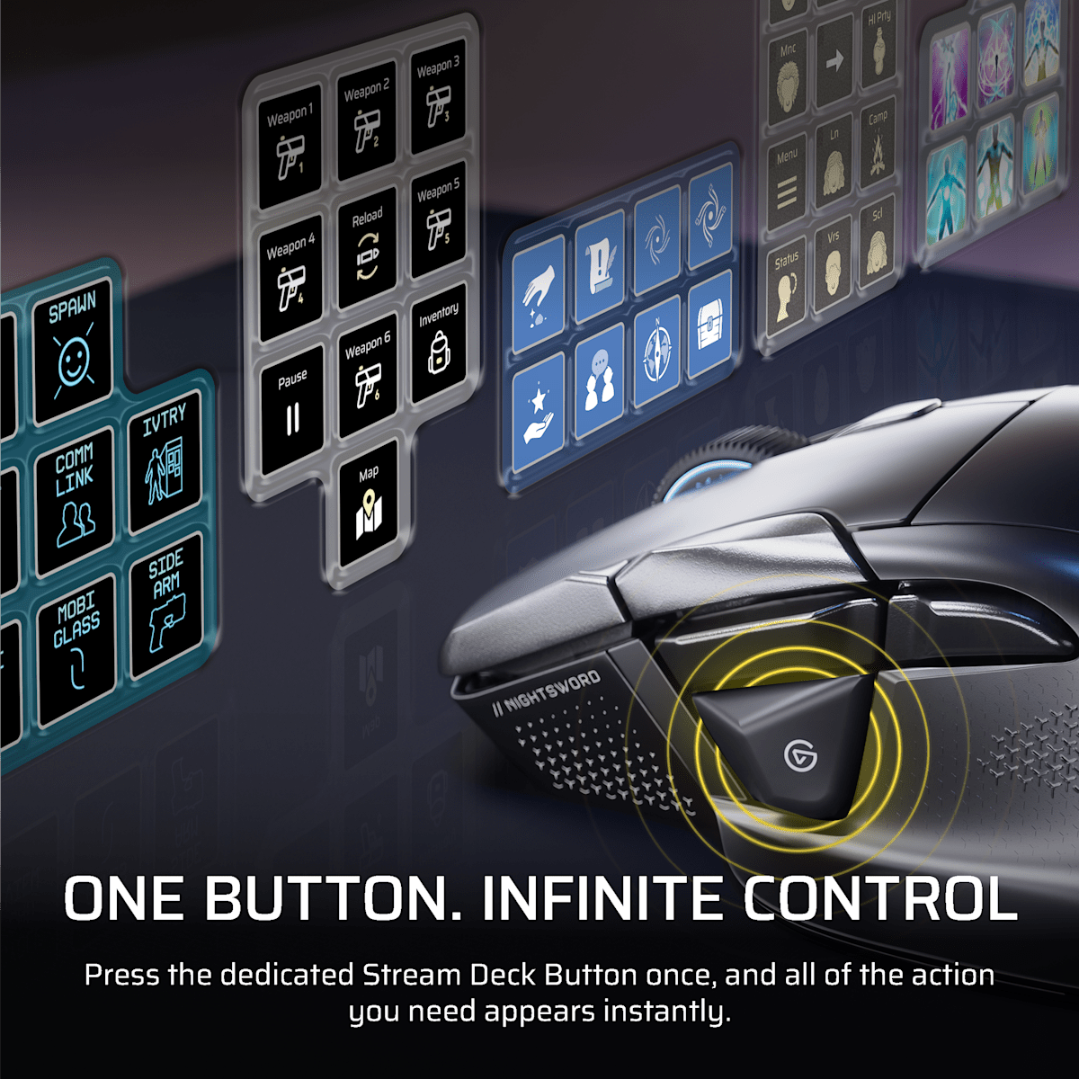 Corsair Nightsword v2 Wireless SD Stream Deck Gaming Mouse — фото 3