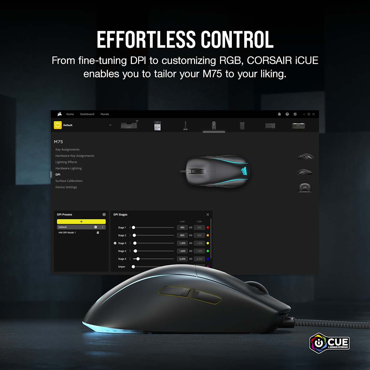 Corsair M75 Lightweight RGB Gaming Mouse — фото 7