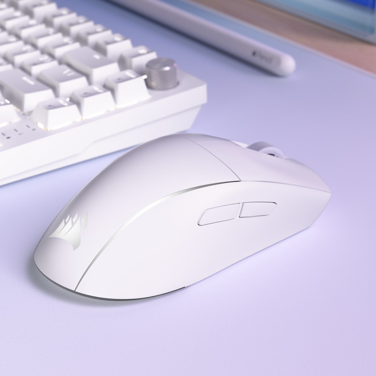 Corsair M75 Wireless Lightweight RGB Apple Gaming Mouse, цвет: Морозный белый — фото 4