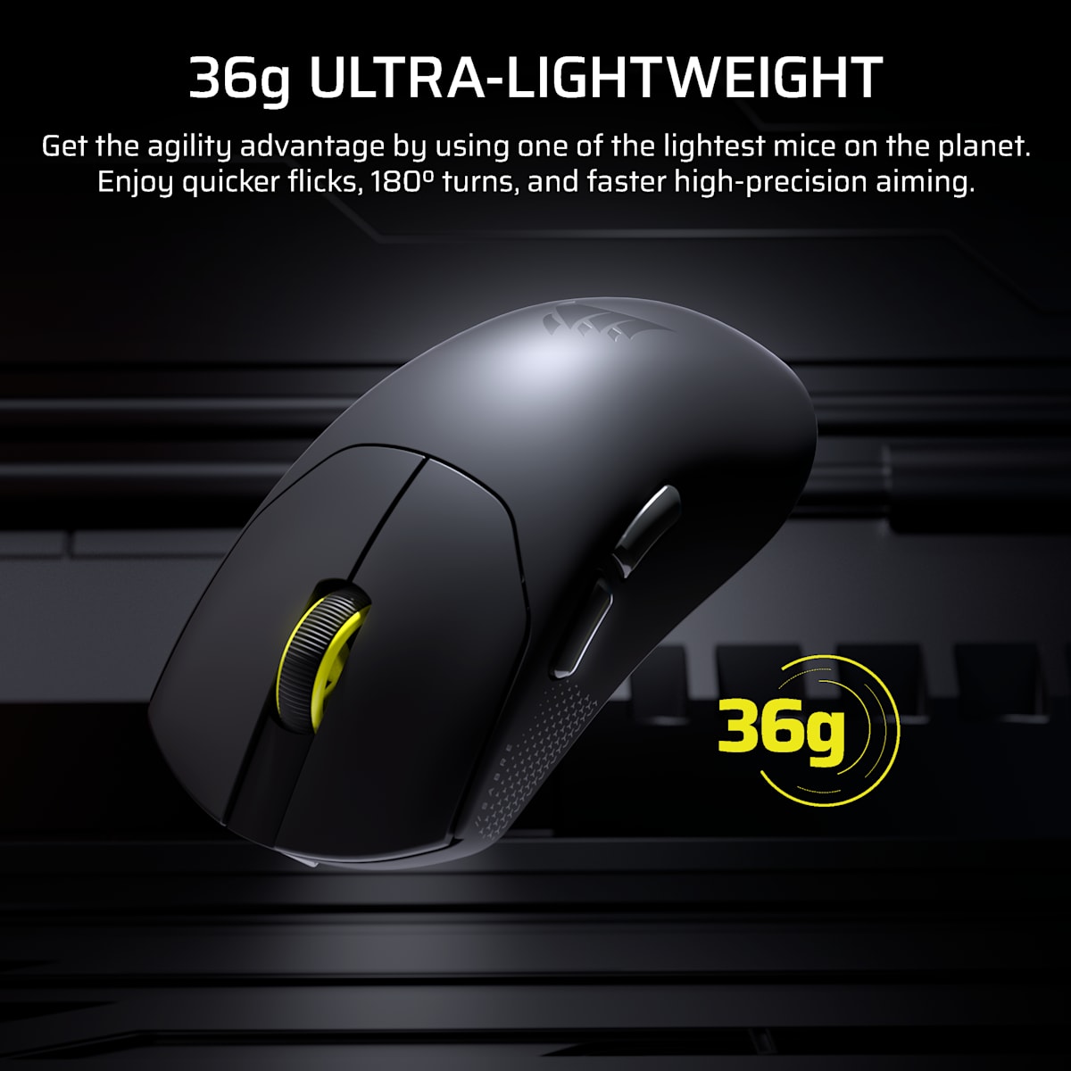 Corsair Sabre v2 Pro Ultralight Wireless Gaming Mouse, цвет: Чёрный — фото 4