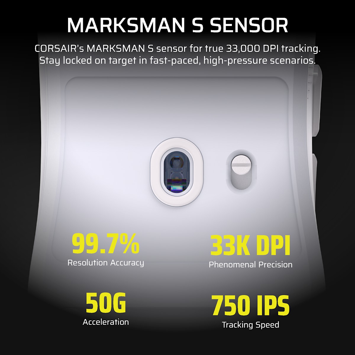 Corsair Sabre v2 Pro Ultralight Wireless Gaming Mouse, цвет: Чёрный — фото 6