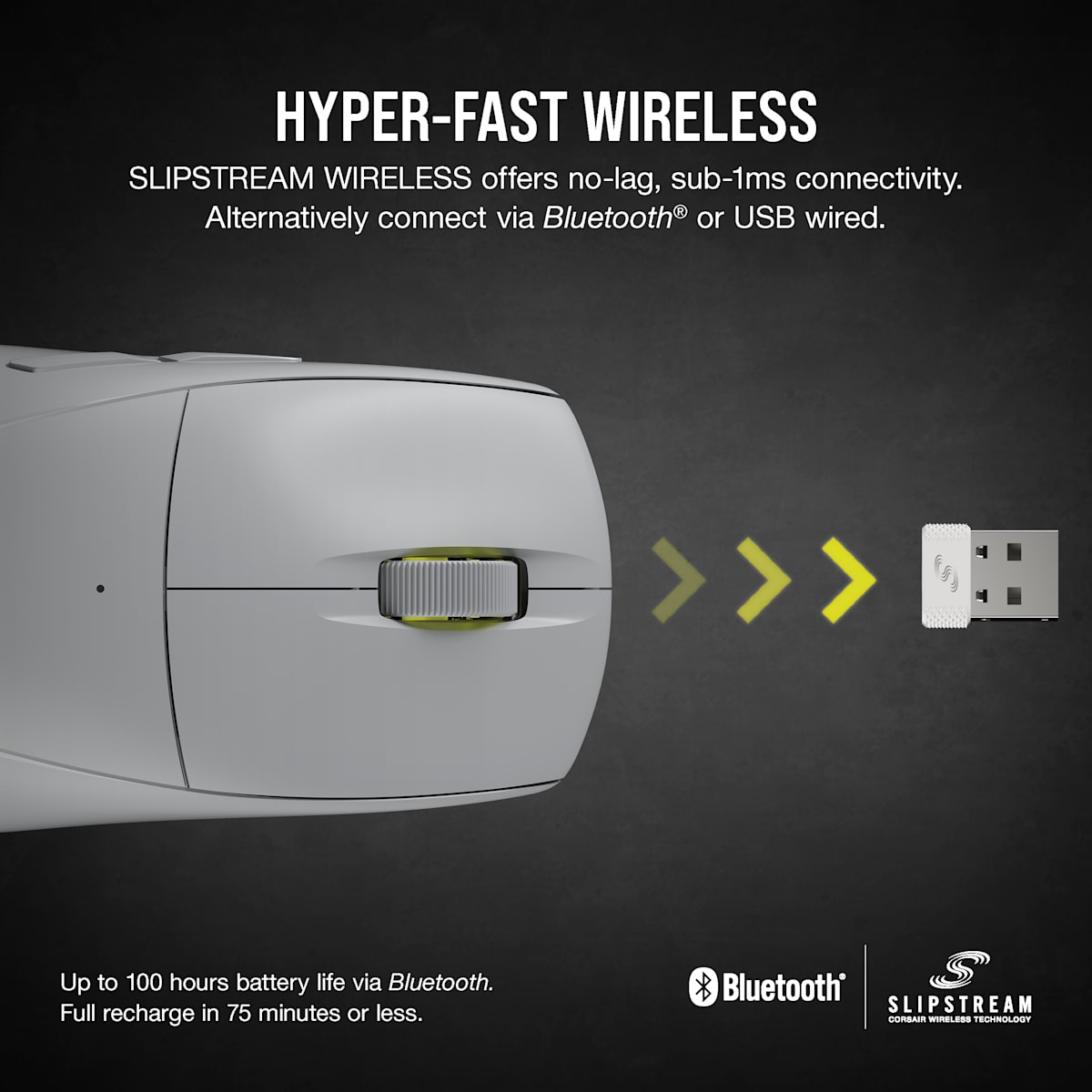 Corsair M75 Air Wireless Ultra-Lightweight Gaming Mouse — Light, цвет: Серый — фото 6