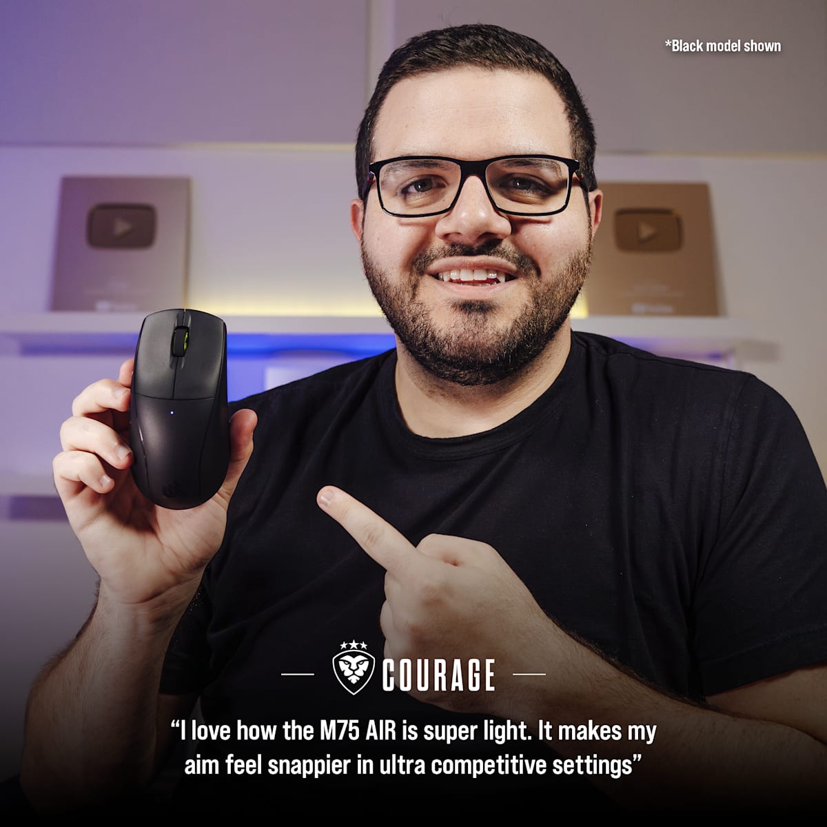 Corsair M75 Air Wireless Ultra-Lightweight Gaming Mouse — Light, цвет: Серый — фото 7
