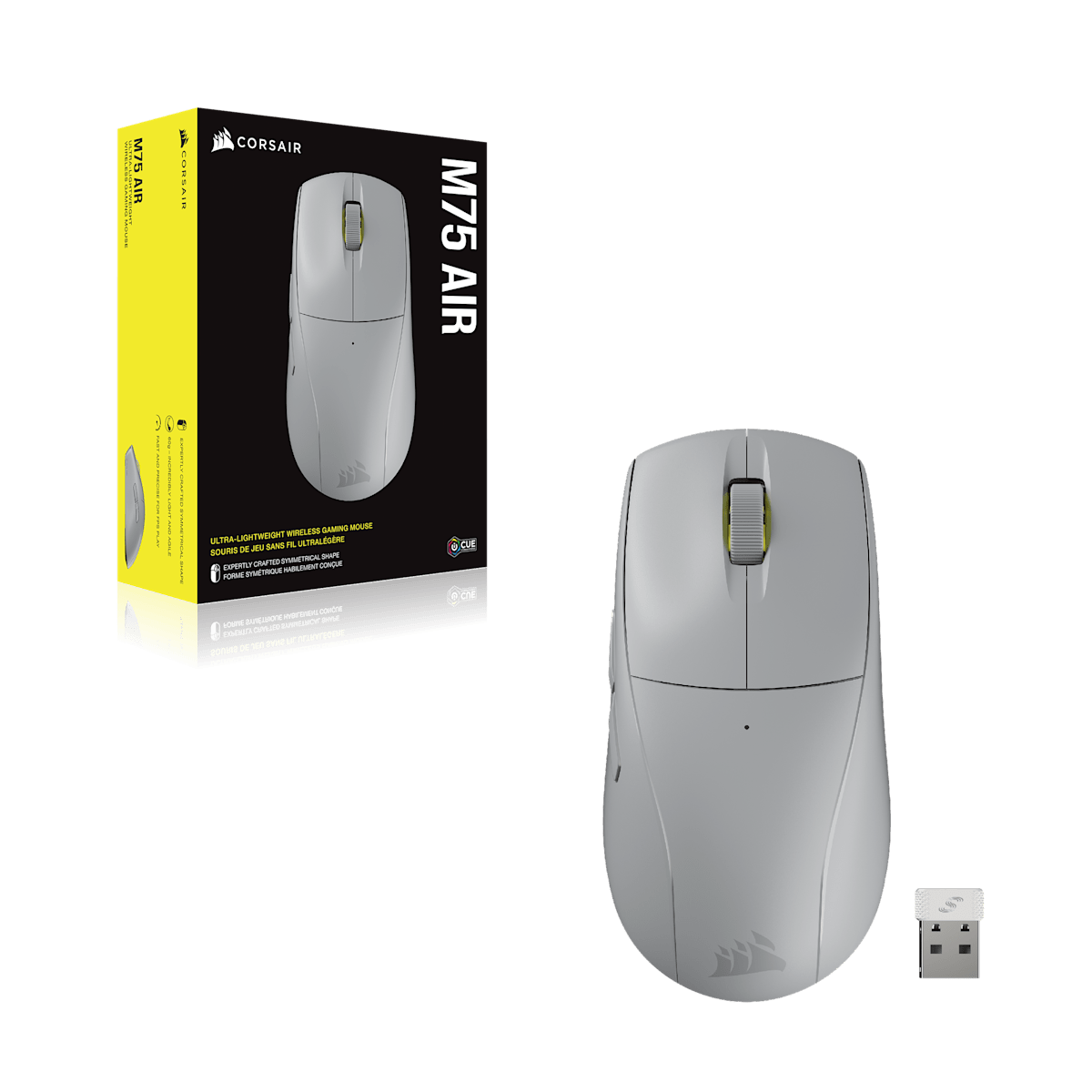 Corsair M75 Air Wireless Ultra-Lightweight Gaming Mouse — Light, цвет: Серый — фото 8