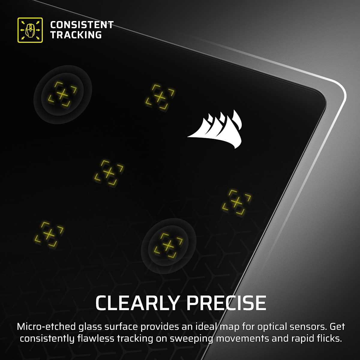 Corsair MM Glass Large Precision Gaming Mouse Pad, цвет: Чёрный — фото 5