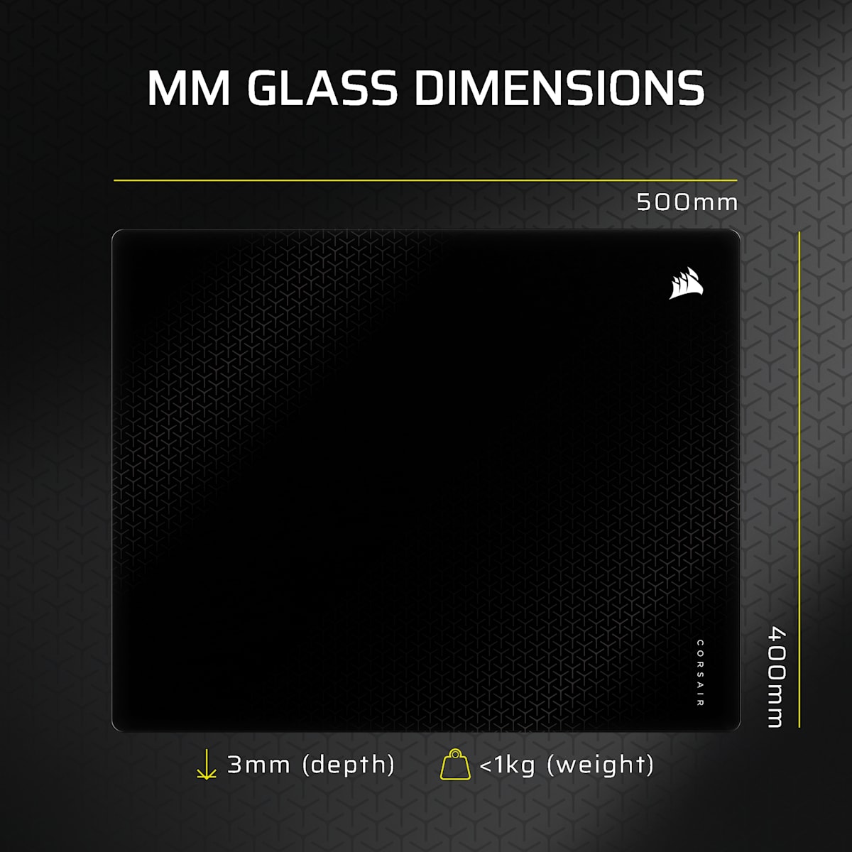 Corsair MM Glass Large Precision Gaming Mouse Pad, цвет: Чёрный — фото 8