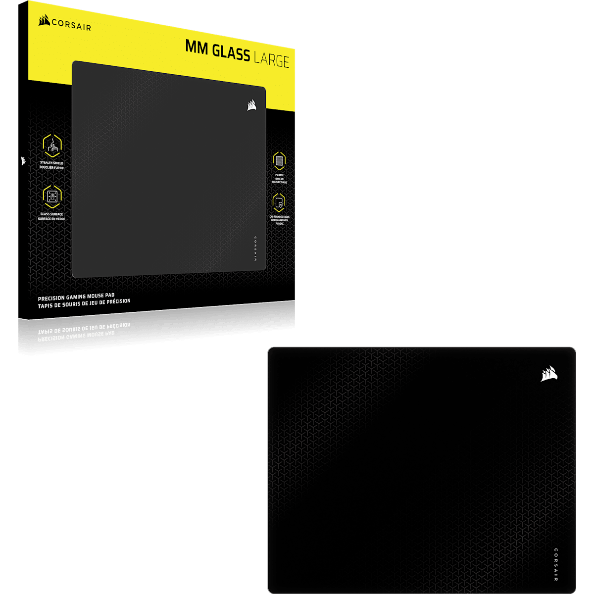 Corsair MM Glass Large Precision Gaming Mouse Pad, цвет: Чёрный — фото 9