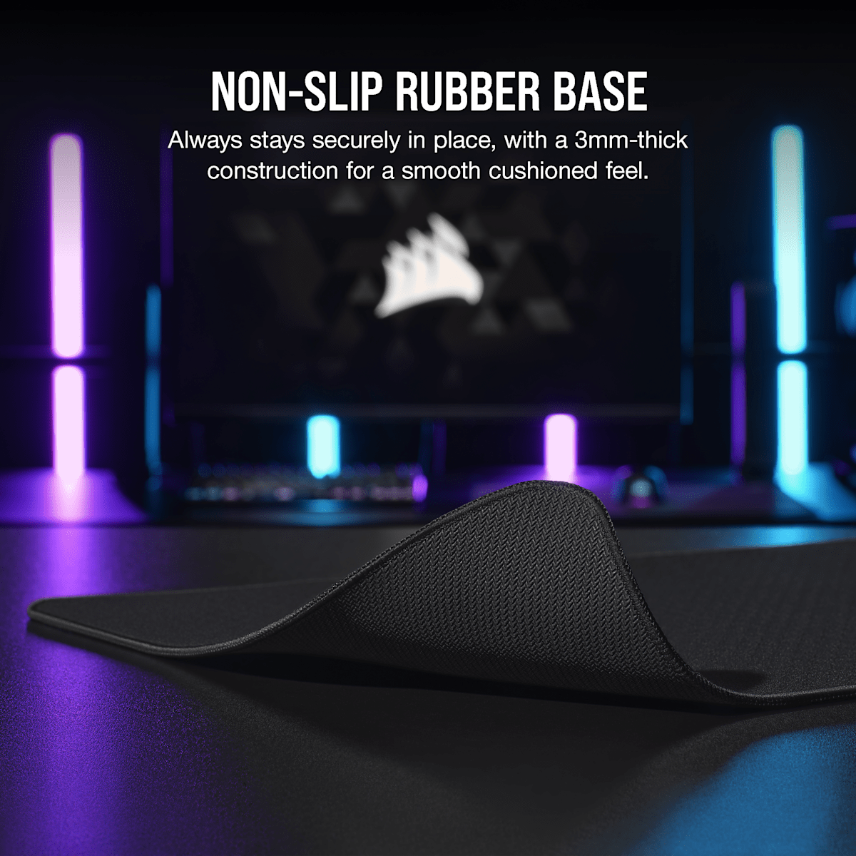 Corsair MM500 v2 Hybrid Cloth Gaming Mouse Pad, цвет: Чёрный / Extended — фото 5