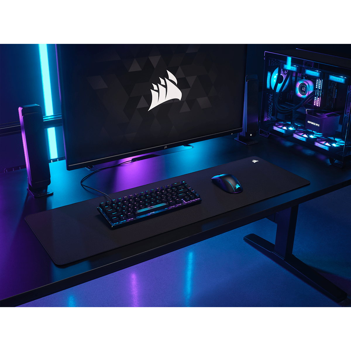 Corsair MM500 v2 Hybrid Cloth Gaming Mouse Pad, цвет: Чёрный / Extended — фото 9