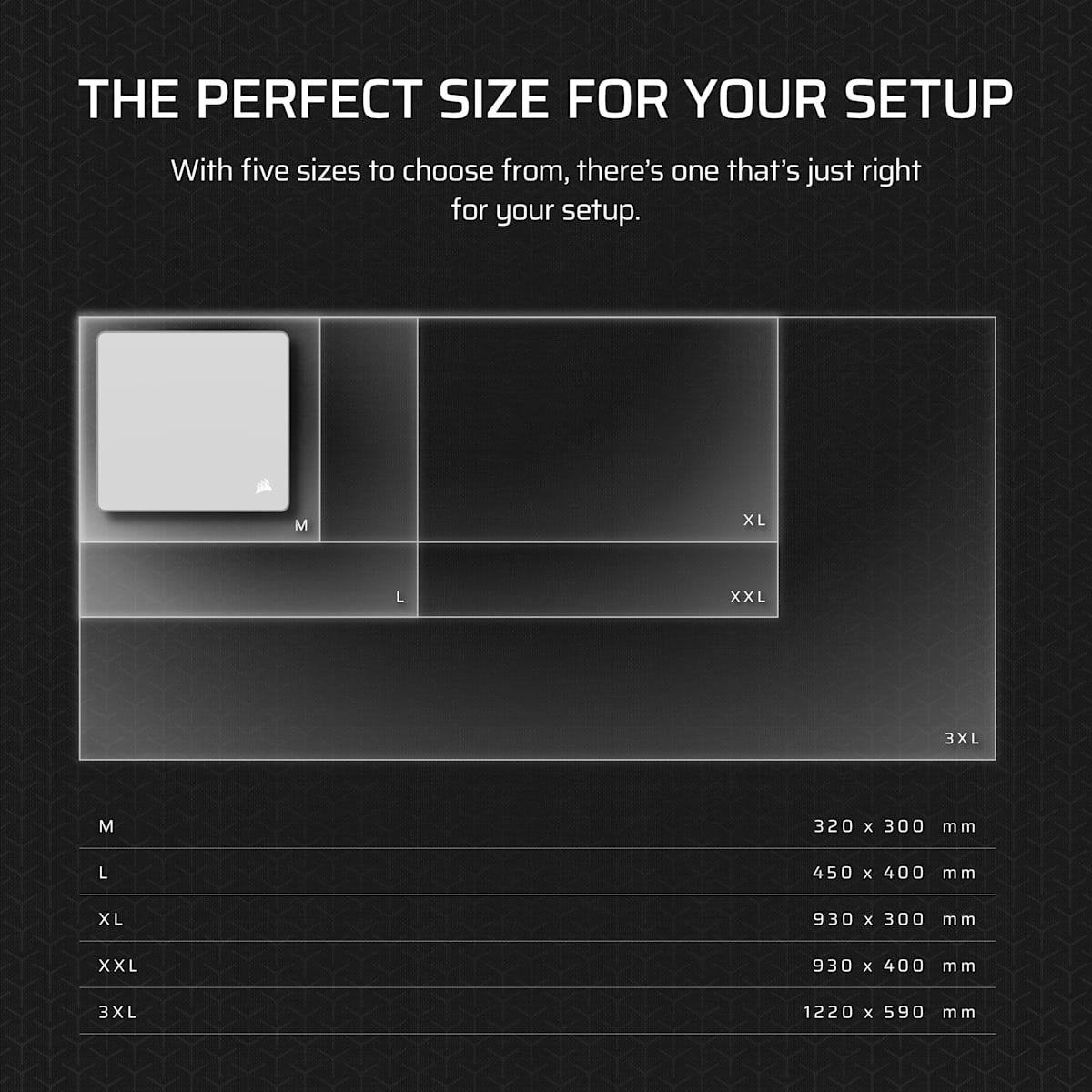 Corsair MM Anti-fray Cloth Gaming Mouse Pad, цвет: Чёрный / 3xl — фото 6