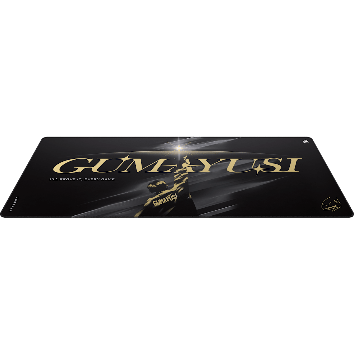 Коврик для мыши Corsair MM Anti-Fray Cloth Gaming Mouse Pad 2XL — Black/Gold — Gumayusi Limited Edition — фото 2