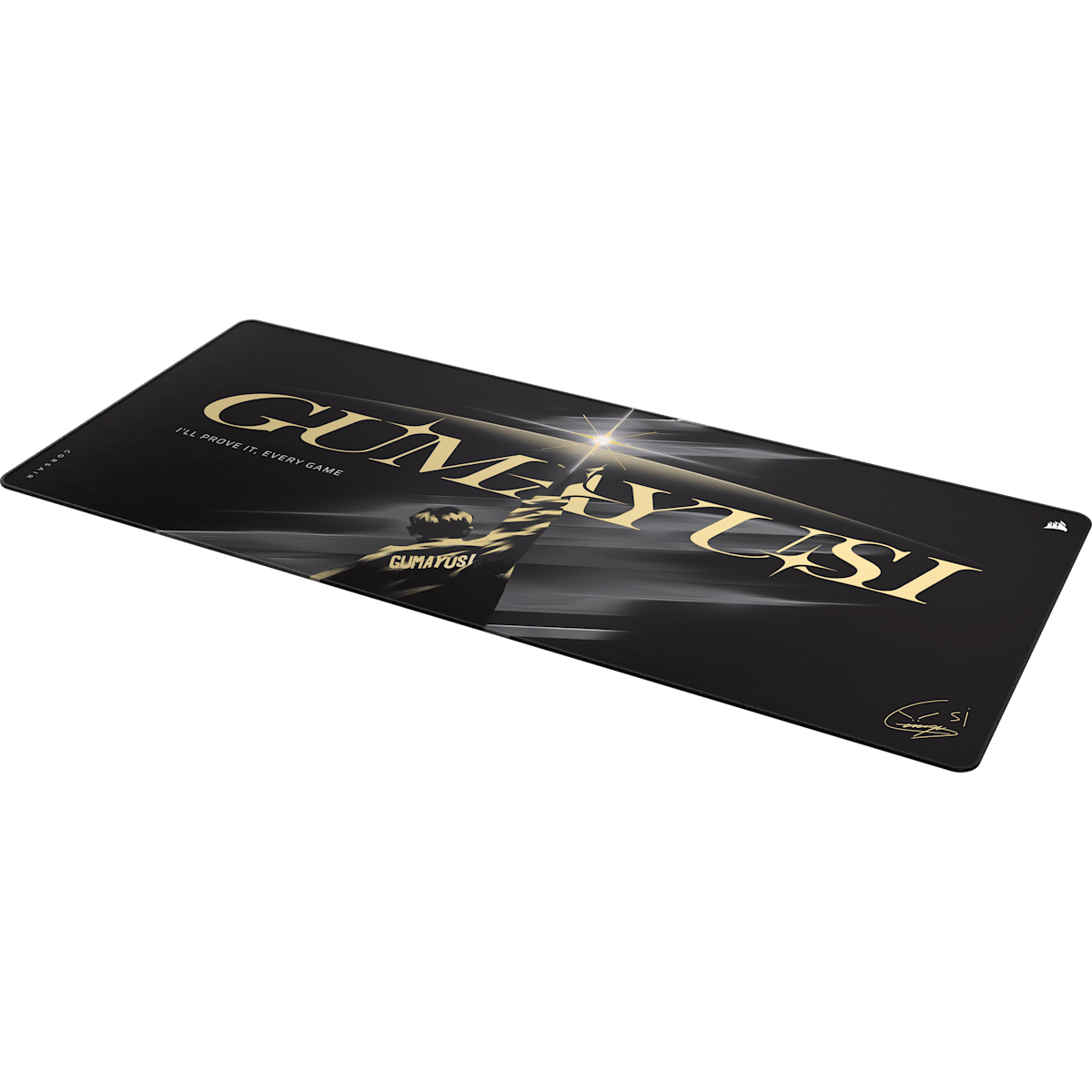 Коврик для мыши Corsair MM Anti-Fray Cloth Gaming Mouse Pad 2XL — Black/Gold — Gumayusi Limited Edition — фото 3