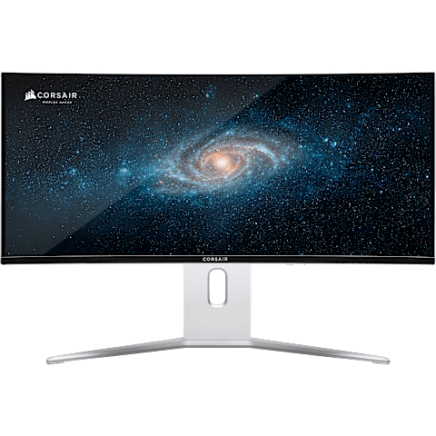 Corsair Xeneon 34WQHD240-C Qd-Oled Gaming Monitor, 34-Inch, 3440 x 1440 (Wqhd), 1800R Curvature, 240Hz, 0.03ms GtG, DisplayHDR True Black 400, 1.5M:1 Contrast Ratio, цвет: With Stand