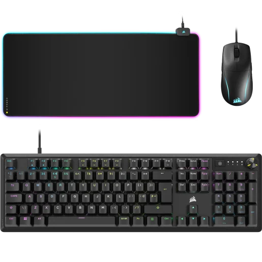 Corsair RGB Gaming Collection - K70 Core Keyboard, M75 Wired Gaming Mouse, and MM700 RGB Mousepad