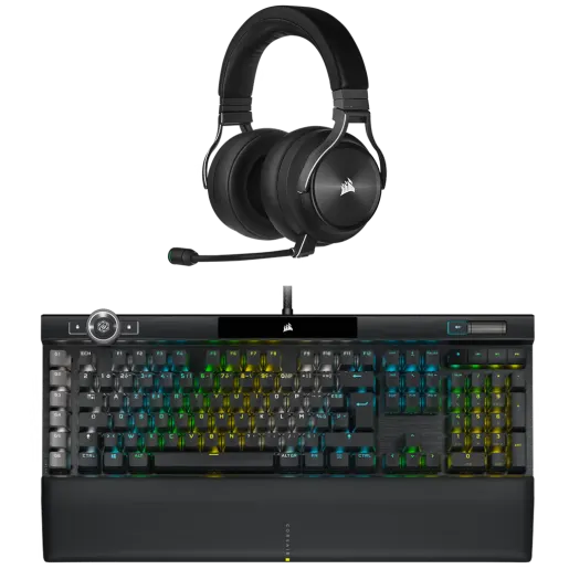 Pack Gaming Premium CORSAIR - Casque Virtuoso XT et Clavier K100 OPX