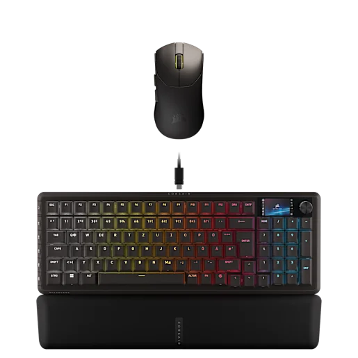 CORSAIR VANGUARD PRO 96 Tastatur und SABRE v2 PRO FPS Gaming-Bundle