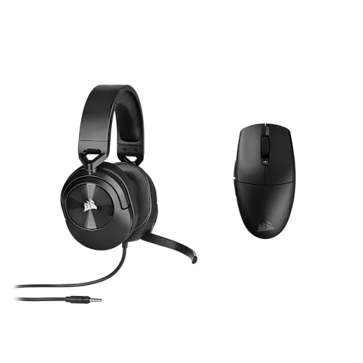 CORSAIR Gaming Kit: Ratón inalámbrico M55 y auriculares HS65 SURROUND