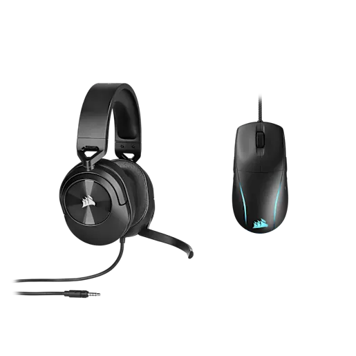 CORSAIR Gaming Kit: Ratón M75 y auriculares HS65 SURROUND