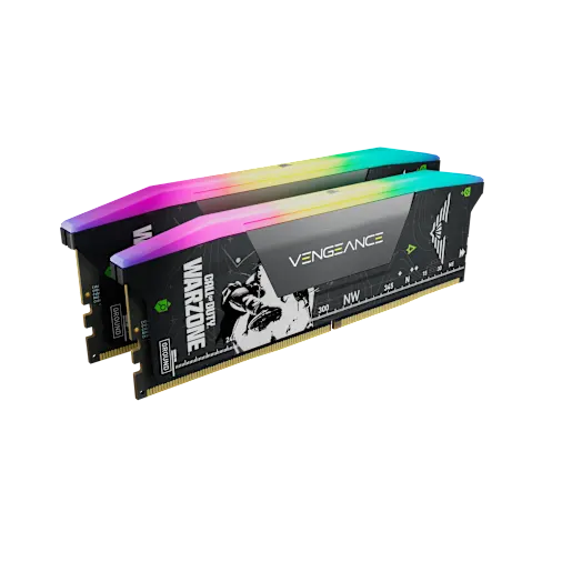 CORSAIR VENGEANCE® RGB 32GB (2x16GB) DDR5 DRAM 6400MT/s CL32 AMD EXPO & Intel XMP Memory Kit CALL OF DUTY®: WARZONE EDITION - Grey