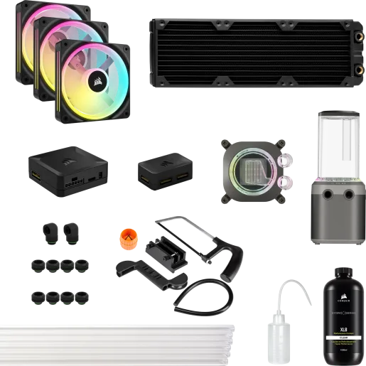 CORSAIR Hydro X Series iCUE LINK XH405i RGB Custom Cooling Kit - Stealth Gray