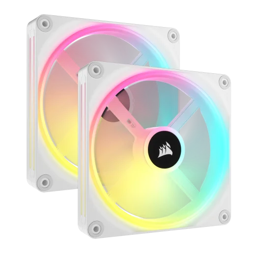 CORSAIR iCUE LINK QX140 RGB 140mm PWM PC Fans Starter Kit with iCUE LINK System Hub - White (Refurbished)