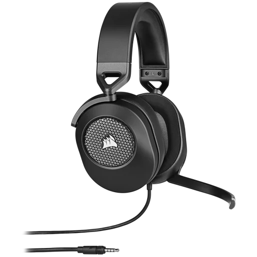 CORSAIR Auriculares para juegos con cable HS65 SURROUND, carbón (EU) (Revival Series)