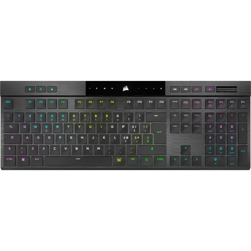 CORSAIR Tastiera gaming meccanica ultrasottile K100 AIR WIRELESS RGB – Switch tattili CHERRY MX Ultra Low Profile