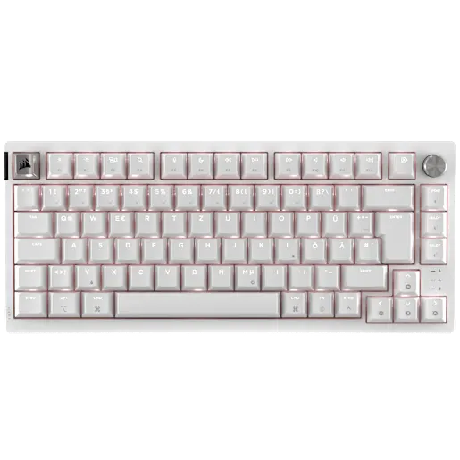 CORSAIR K65 PLUS 75 % mechanische RGB-Gaming-Tastatur für Mac und PC – Frostweiß (DE)
